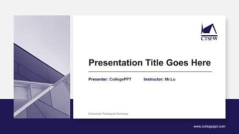 Concordia Theological Seminary General Purpose PPT Template