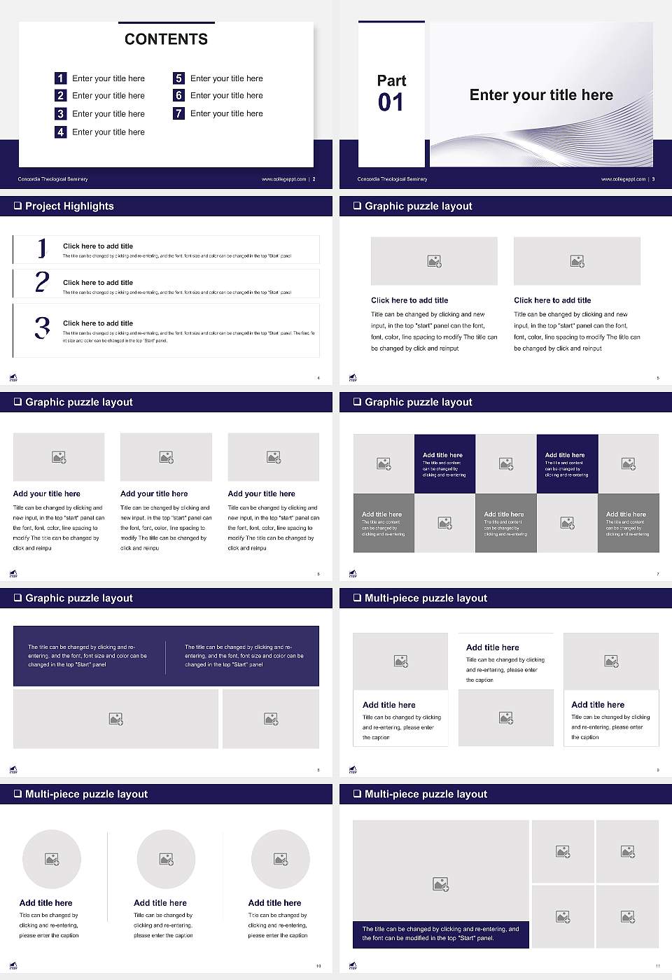 Concordia Theological Seminary General Purpose PPT Template16:9 ratio PPT effect preview image2
