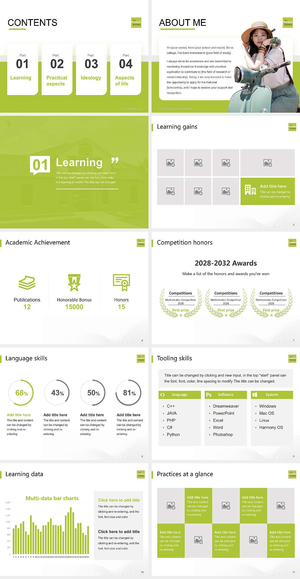 Conway School of Landscape Design National Scholarship Defense PPT Template4:3 ratio PPT effect preview image2