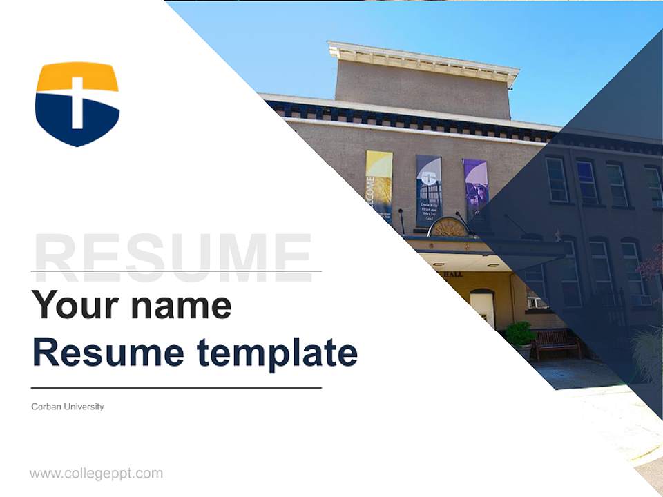 Corban University Resume PPT Template4:3 ratio PPT effect preview image5