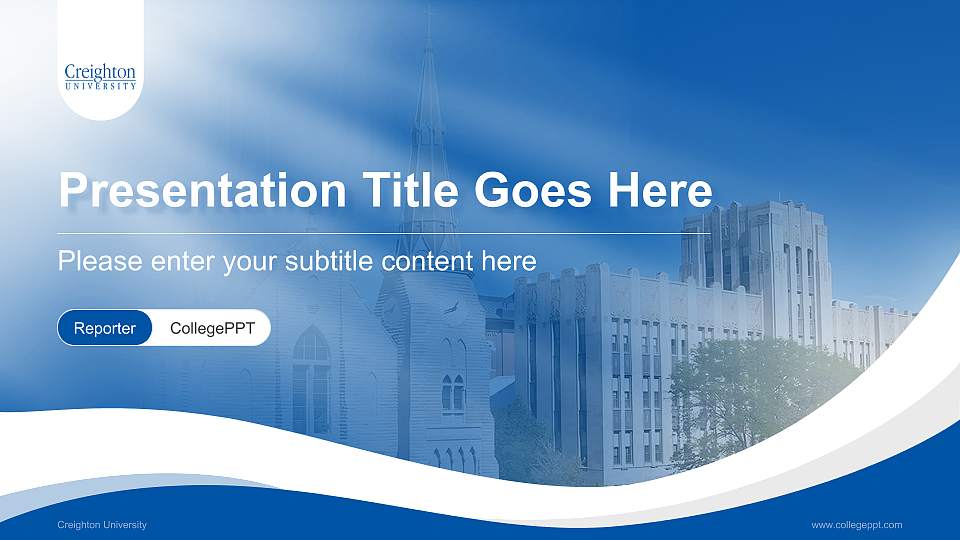 Creighton University Lecture Sharing and Networking Event PPT Template16:9 ratio PPT effect preview image