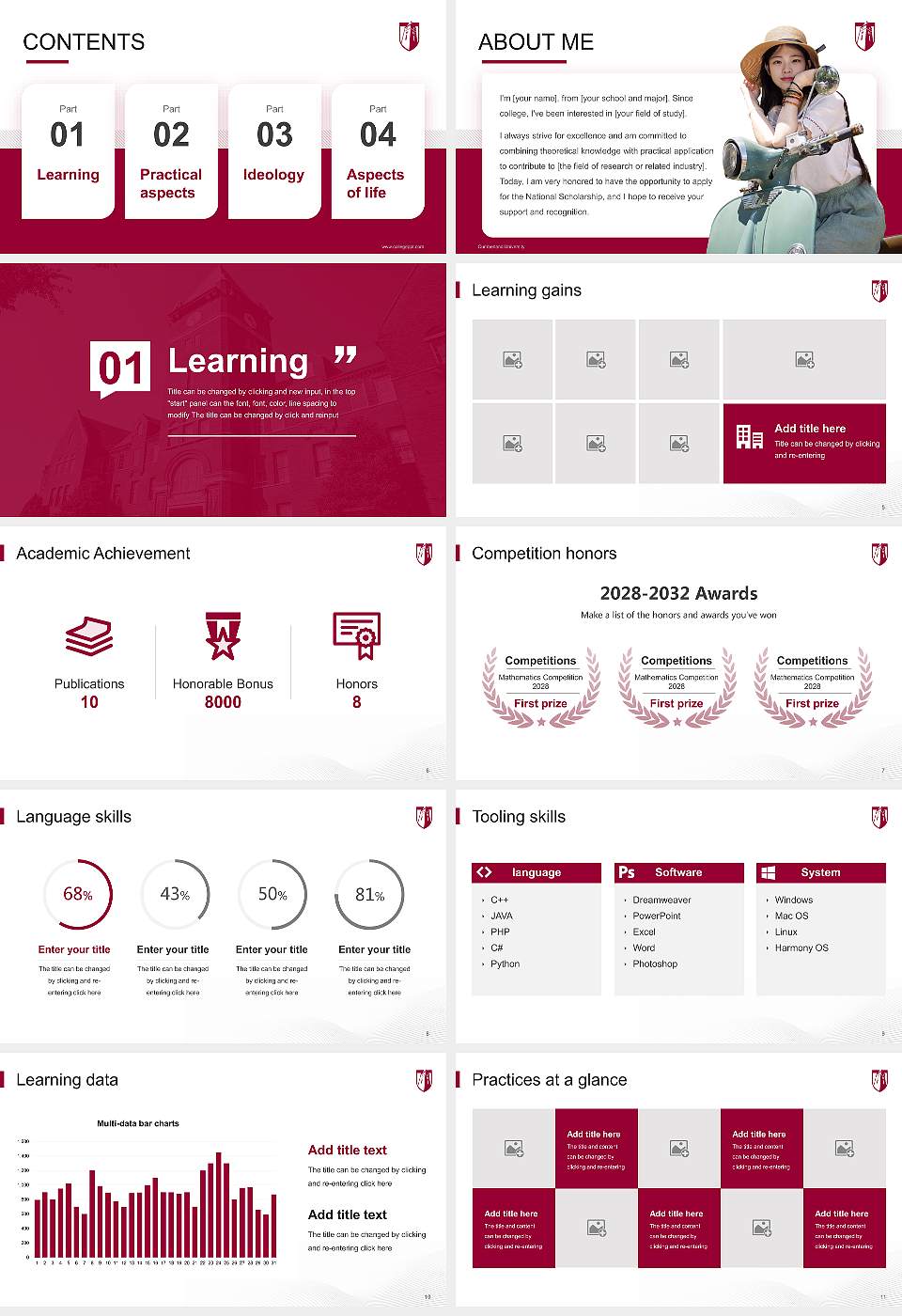 Cumberland University National Scholarship Defense PPT Template16:9 ratio PPT effect preview image2