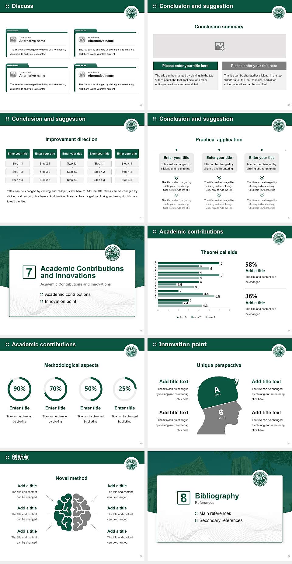 Concordia Seminary Graduation Thesis Defense PPT Template4:3 ratio PPT effect preview image6