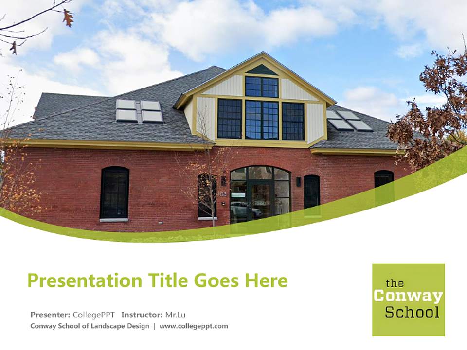 Conway School of Landscape Design Course/Courseware Creation PPT Template4:3 ratio PPT effect preview image5