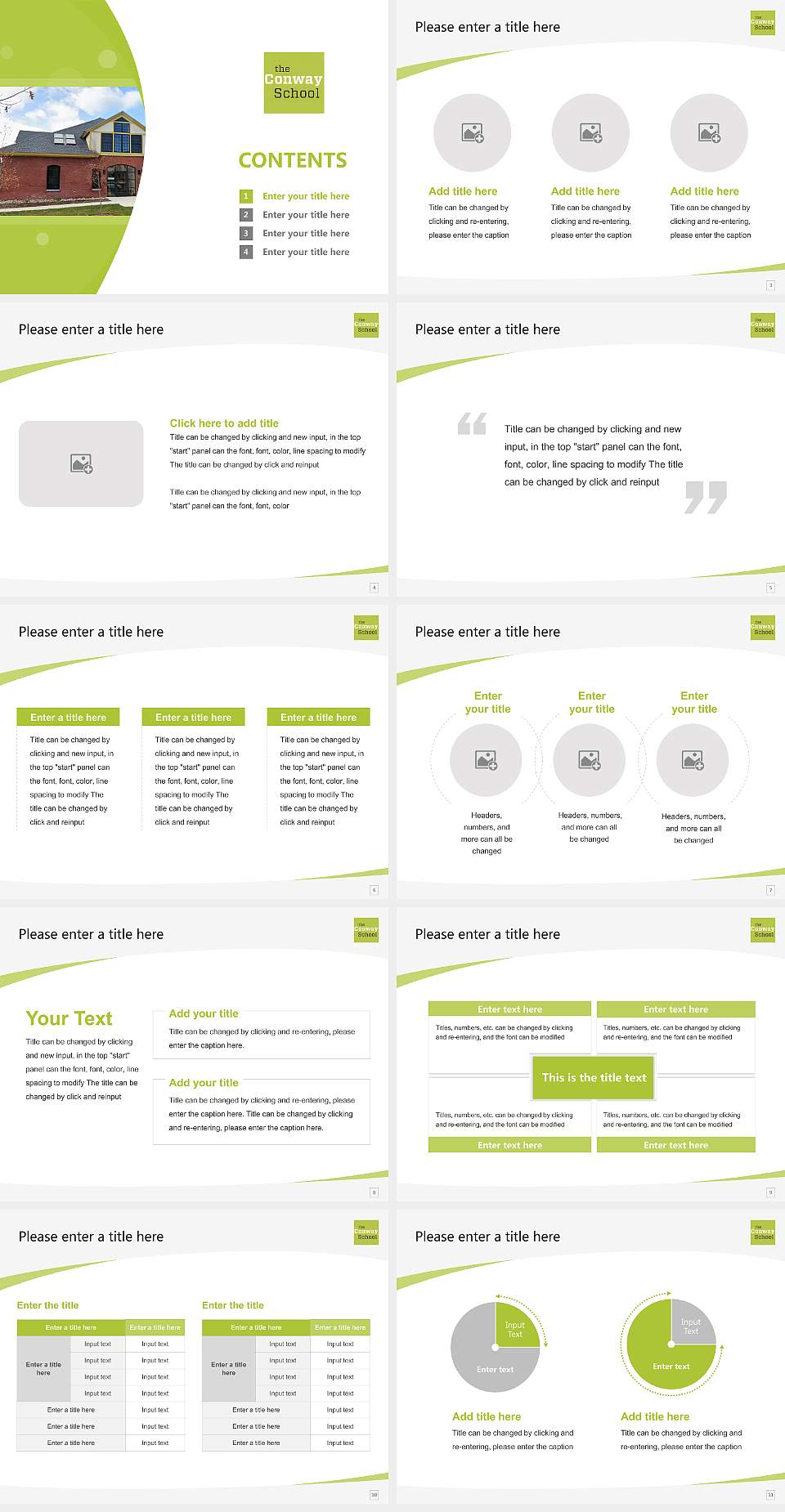 Conway School of Landscape Design Course/Courseware Creation PPT Template4:3 ratio PPT effect preview image2