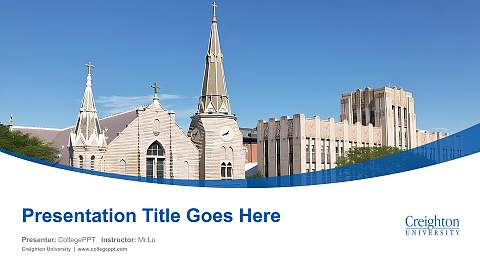 Creighton University Course/Courseware Creation PPT Template