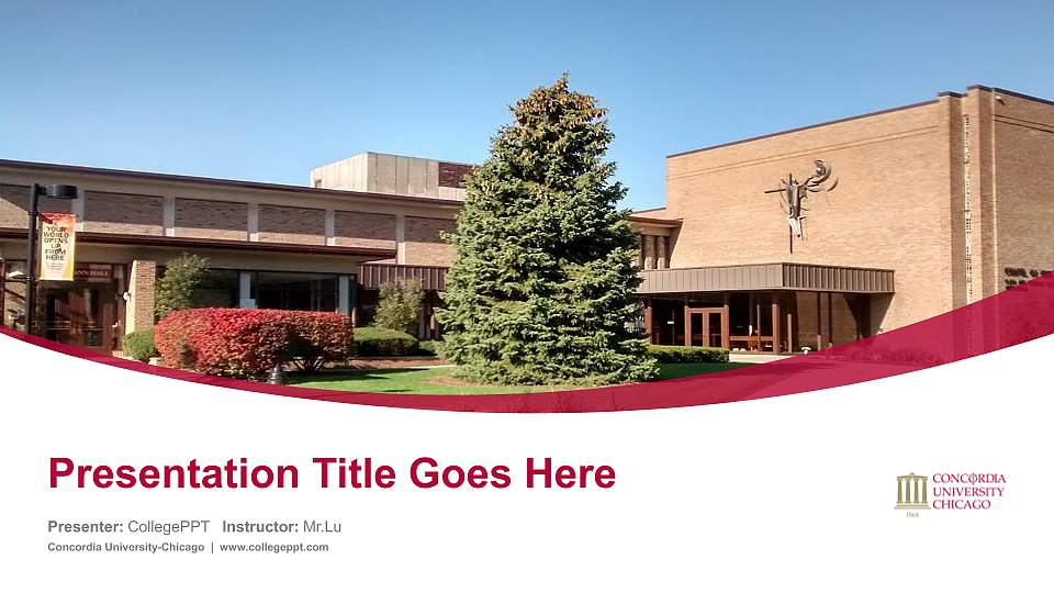 Concordia University-Chicago Course/Courseware Creation PPT Template16:9 ratio PPT effect preview image