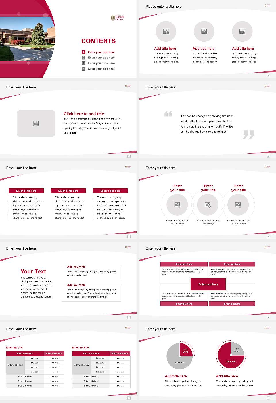 Concordia University-Chicago Course/Courseware Creation PPT Template16:9 ratio PPT effect preview image2