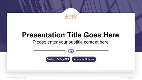 Dallas Theological Seminary National Scholarship Defense PPT Template