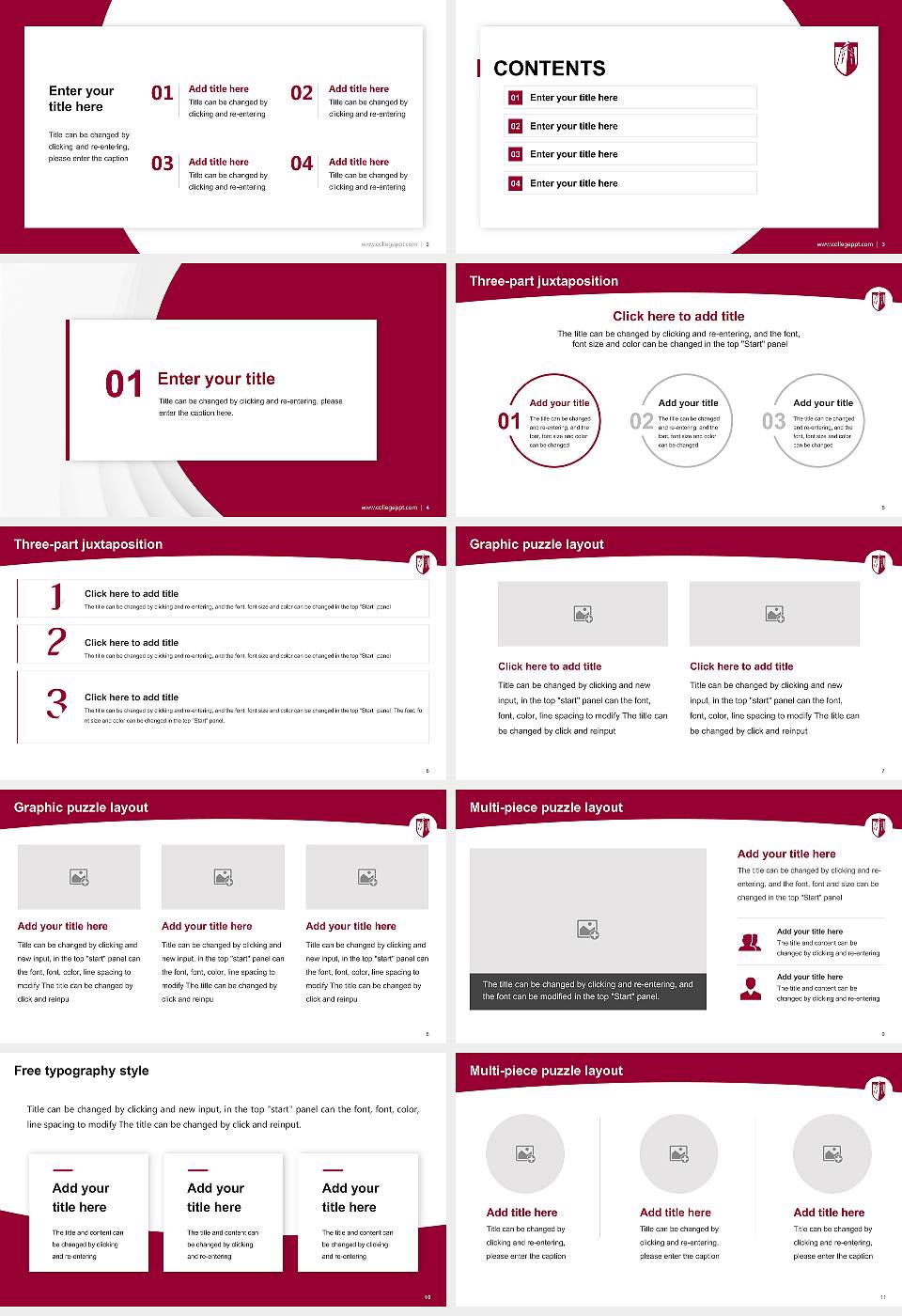 Cumberland University Academic Presentation/Research Findings Report PPT Template16:9 ratio PPT effect preview image2