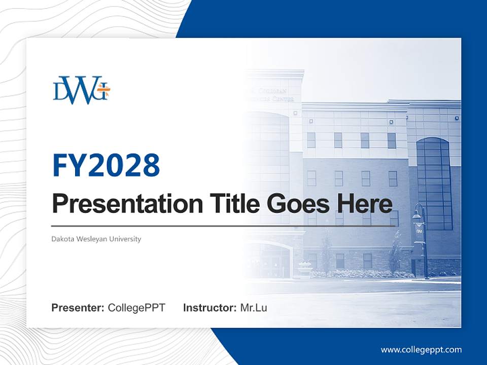 Dakota Wesleyan University Academic Presentation/Research Findings Report PPT Template4:3 ratio PPT effect preview image5
