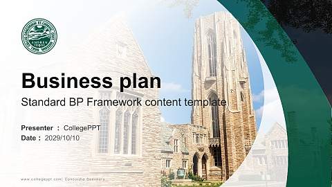 Concordia Seminary Competition/Entrepreneurship Contest PPT Template