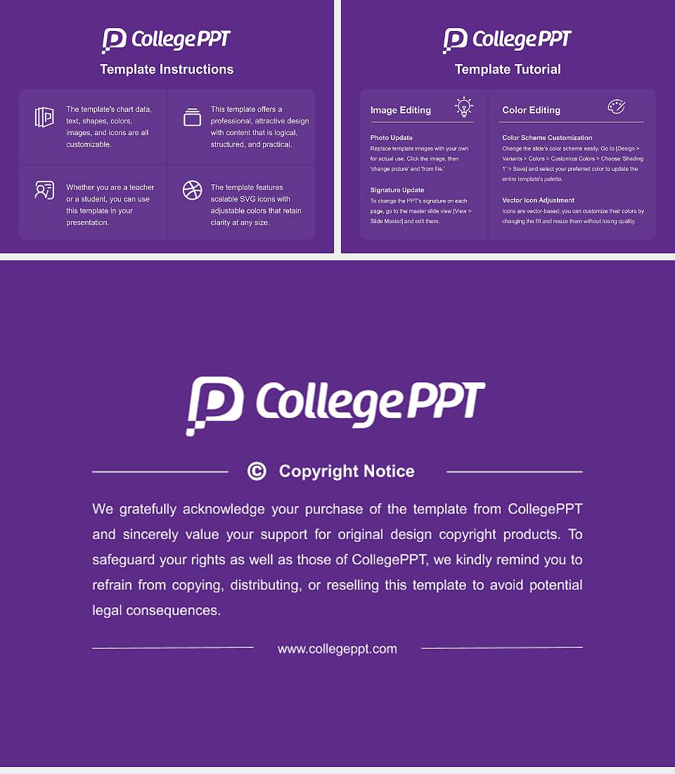 Crown College Course/Courseware Creation PPT Template4:3 ratio PPT effect preview image5