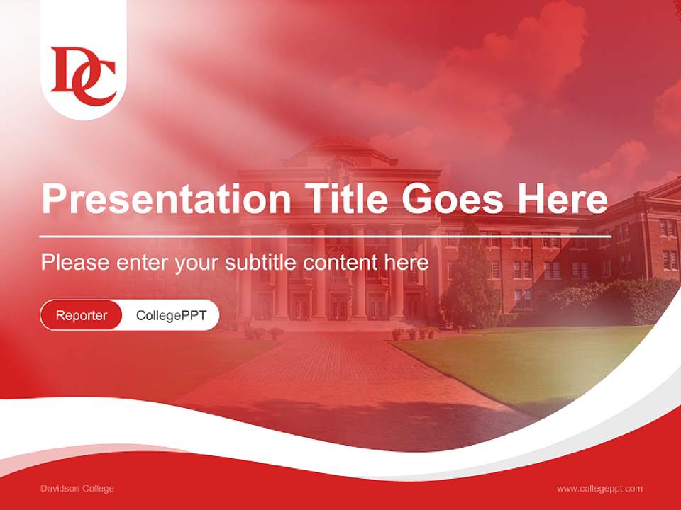 Davidson College Lecture Sharing and Networking Event PPT Template4:3 ratio PPT effect preview image4