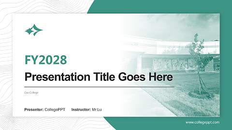 Cox College Academic Presentation/Research Findings Report PPT Template