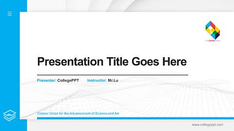 Cooper Union for the Advancement of Science and Art Thesis Proposal/Graduation Defense PPT Template