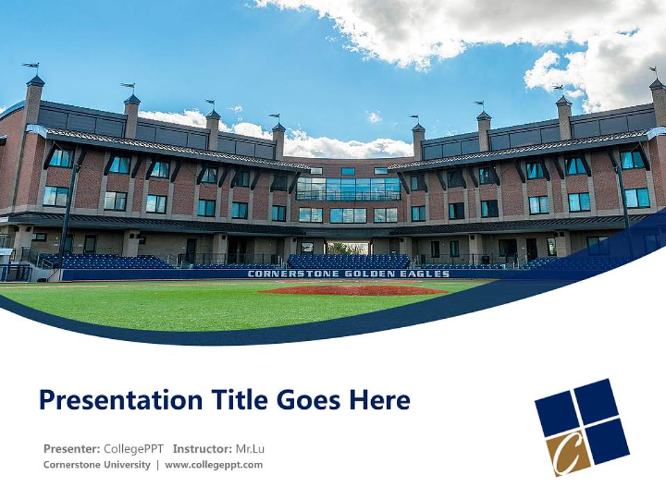 Cornerstone University Course/Courseware Creation PPT Template4:3 ratio PPT effect preview image5