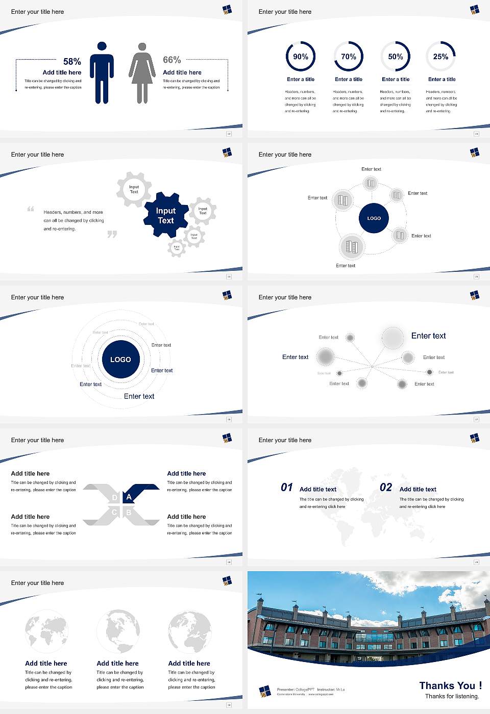 Cornerstone University Course/Courseware Creation PPT Template16:9 ratio PPT effect preview image4