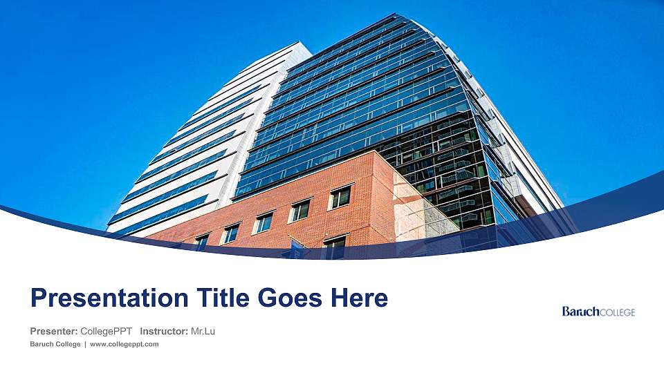 Baruch College Course/Courseware Creation PPT Template16:9 ratio PPT effect preview image