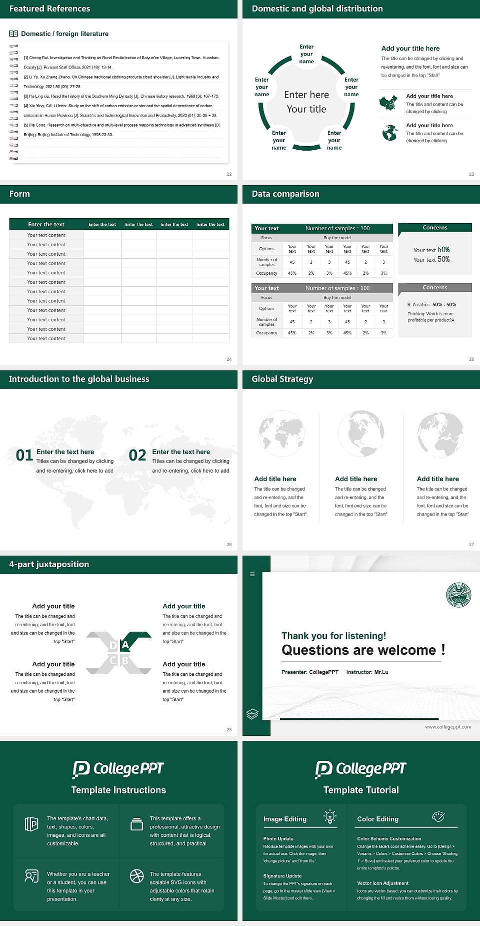 Concordia Seminary Thesis Proposal/Graduation Defense PPT Template4:3 ratio PPT effect preview image4