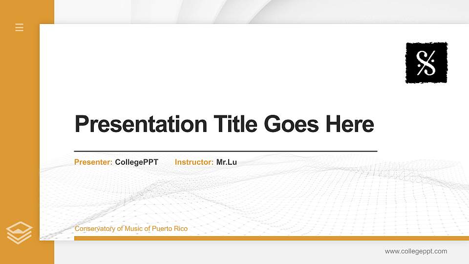 Conservatory of Music of Puerto Rico Thesis Proposal/Graduation Defense PPT Template16:9 ratio PPT effect preview image