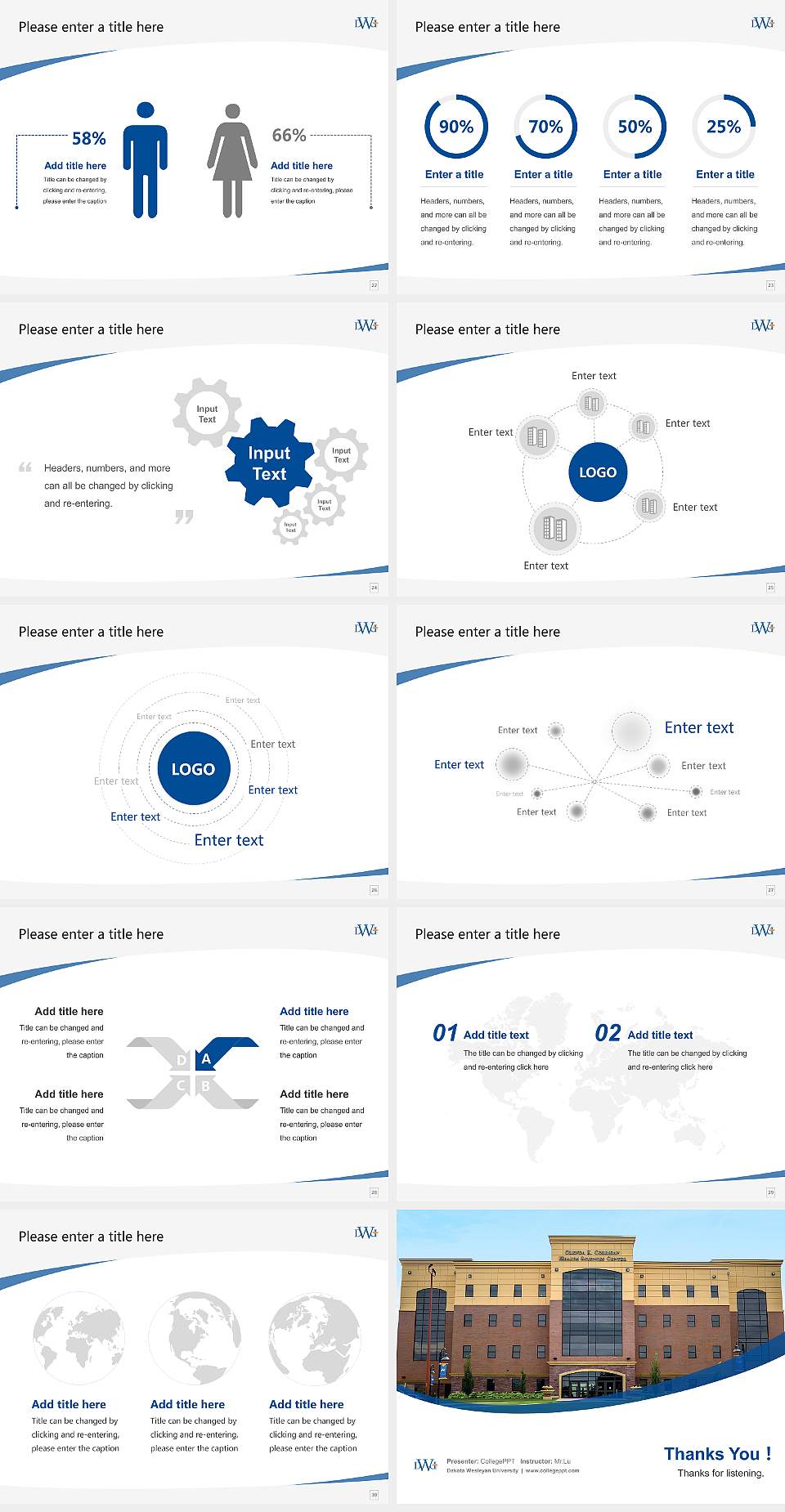Dakota Wesleyan University Course/Courseware Creation PPT Template4:3 ratio PPT effect preview image4