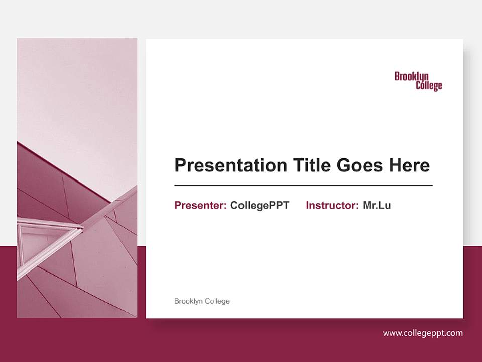 Brooklyn College General Purpose PPT Template4:3 ratio PPT effect preview image6