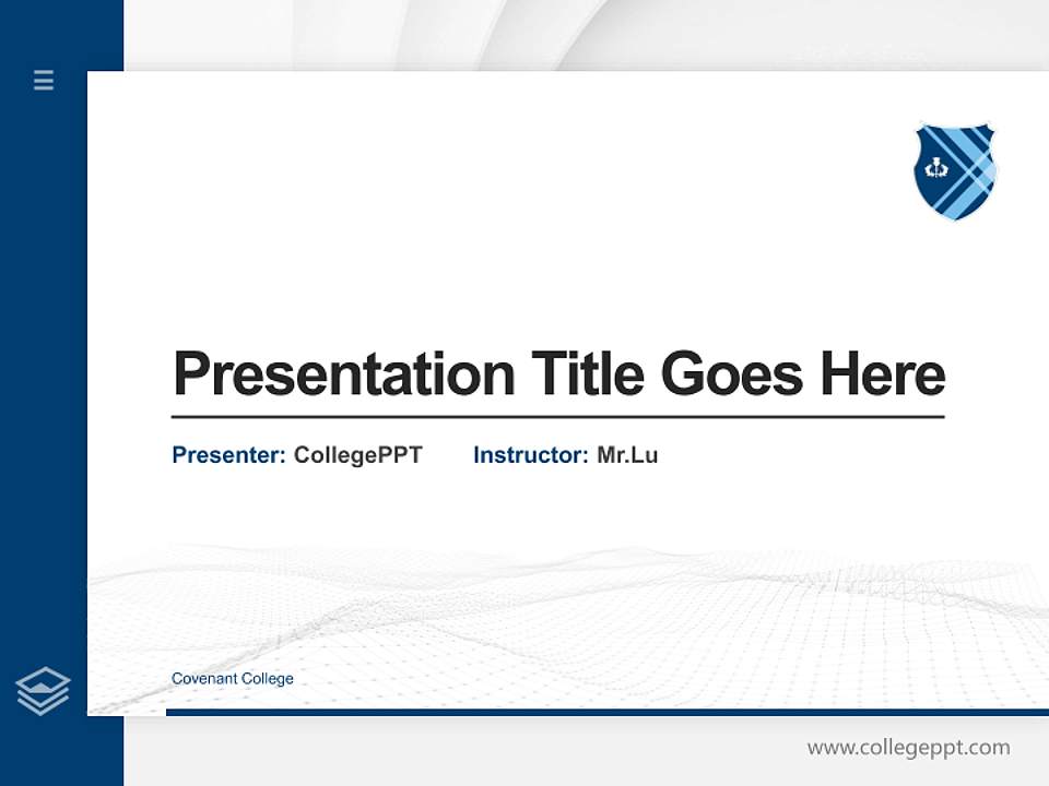 Covenant College Thesis Proposal/Graduation Defense PPT Template4:3 ratio PPT effect preview image5