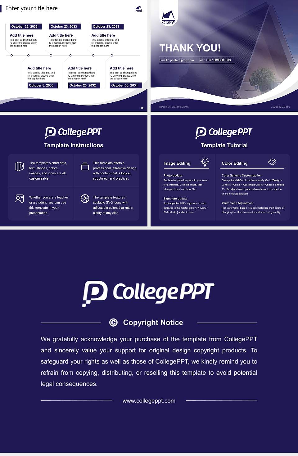 Concordia Theological Seminary Lecture Sharing and Networking Event PPT Template4:3 ratio PPT effect preview image4