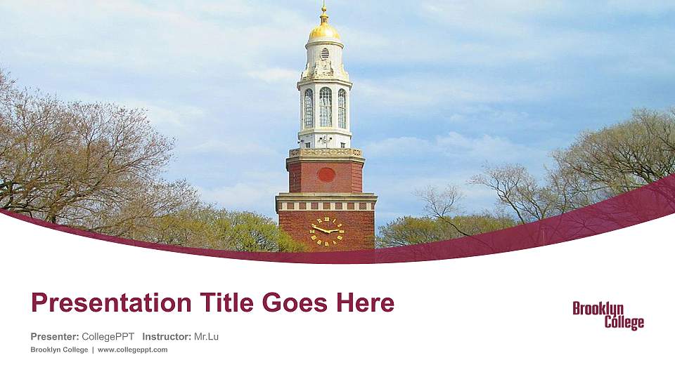 Brooklyn College Course/Courseware Creation PPT Template16:9 ratio PPT effect preview image