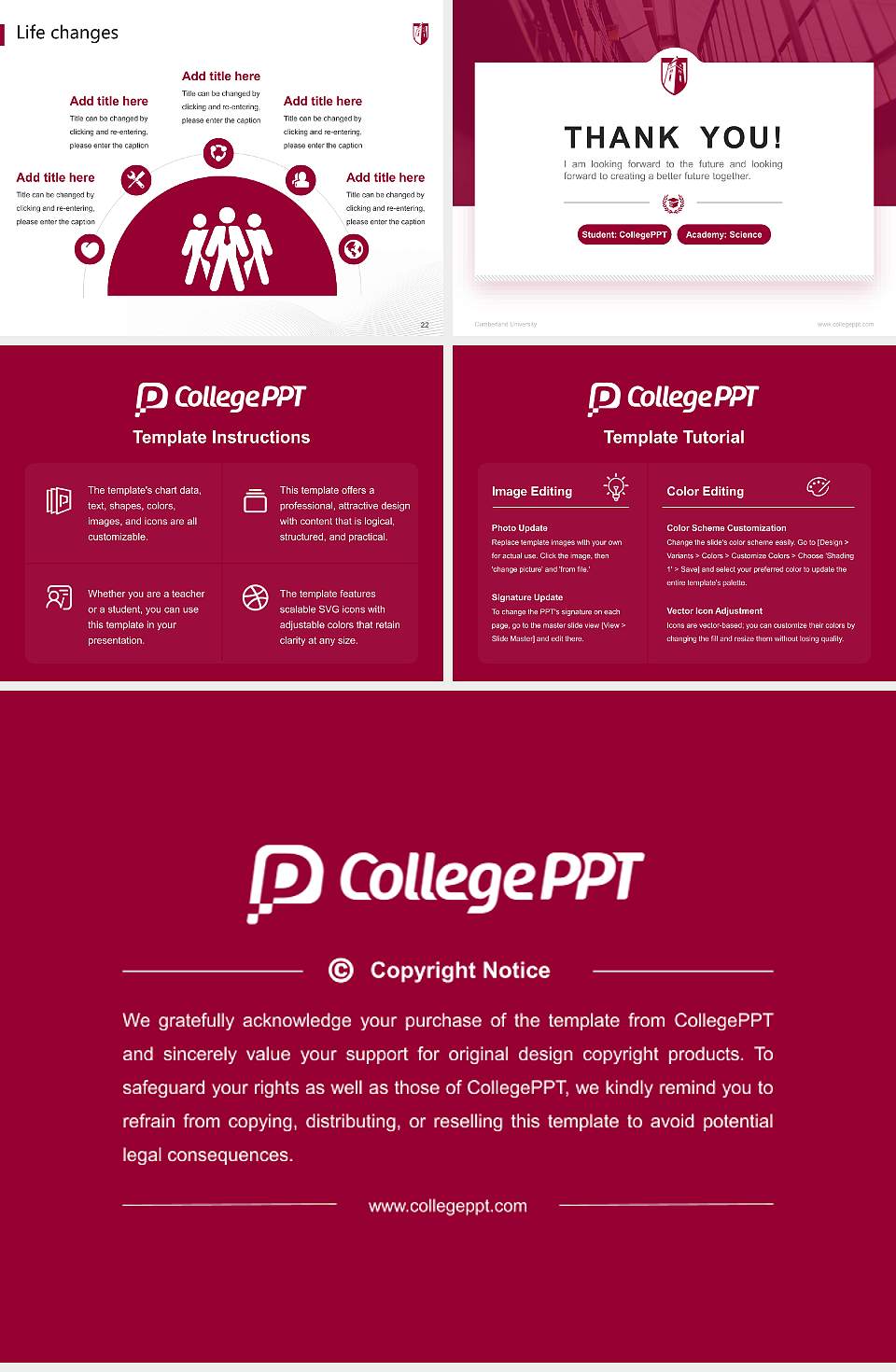 Cumberland University National Scholarship Defense PPT Template4:3 ratio PPT effect preview image4