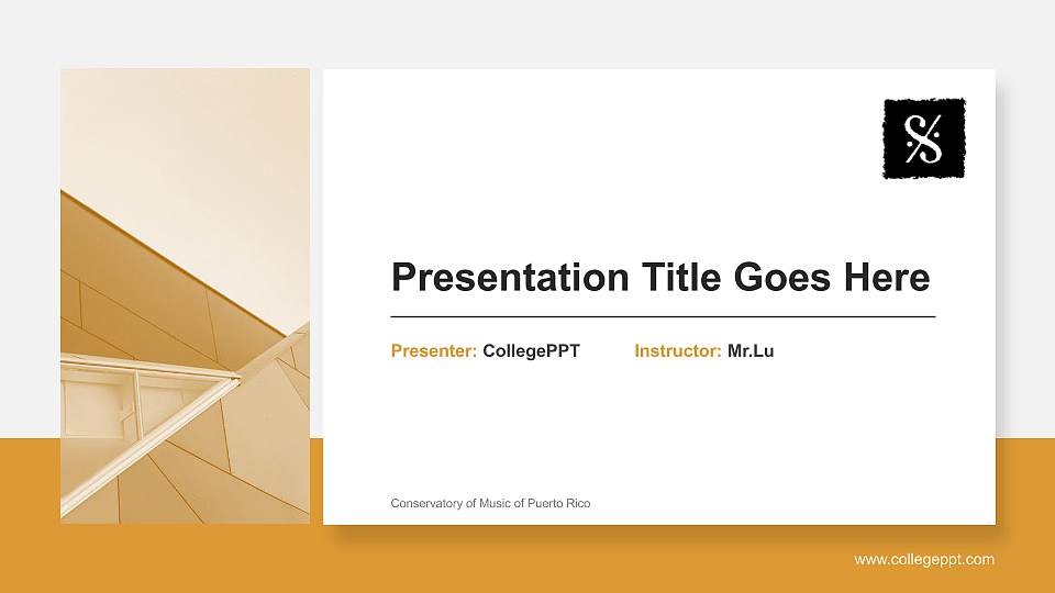 Conservatory of Music of Puerto Rico General Purpose PPT Template16:9 ratio PPT effect preview image1