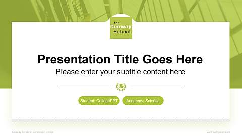 Conway School of Landscape Design National Scholarship Defense PPT Template