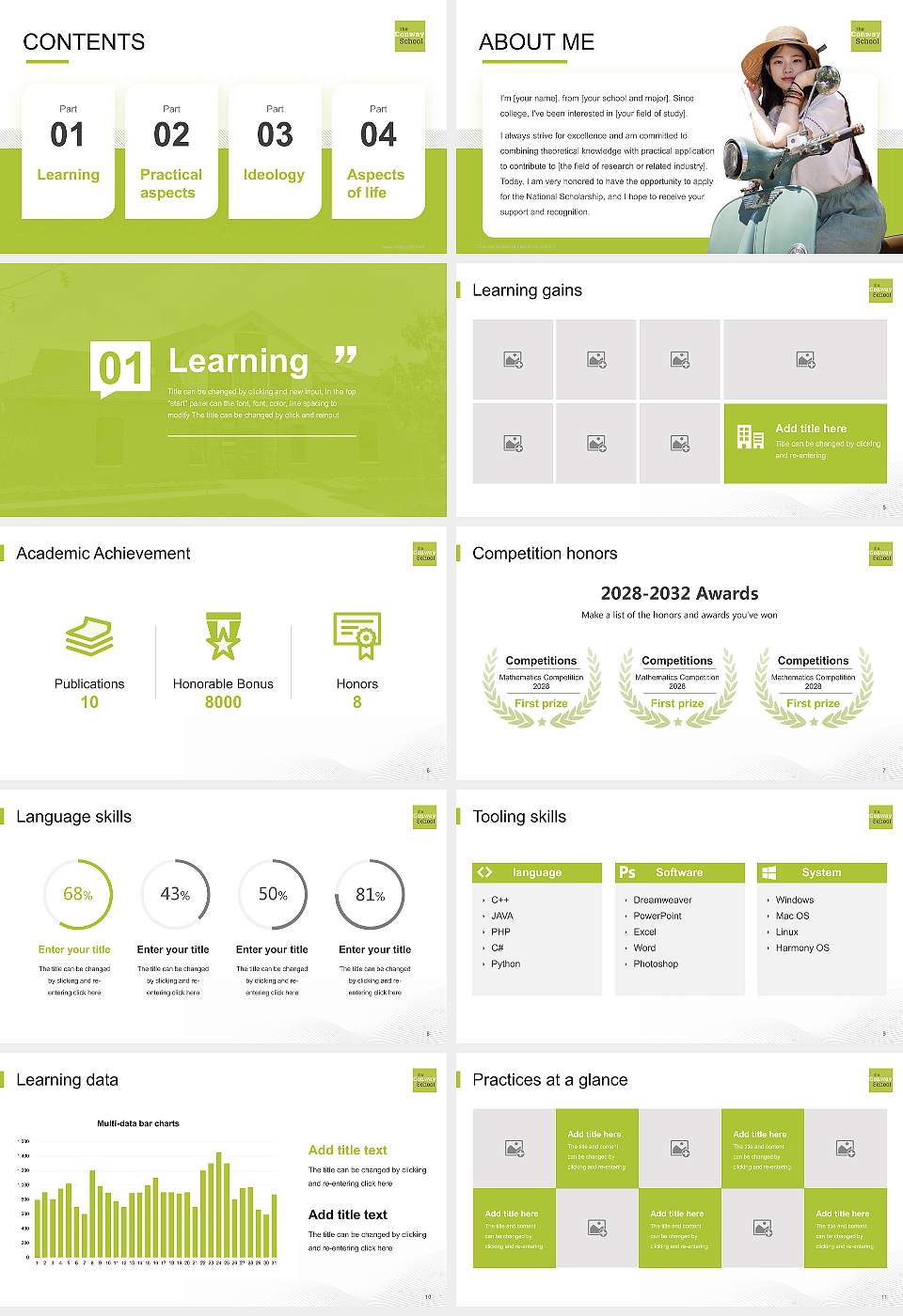 Conway School of Landscape Design National Scholarship Defense PPT Template16:9 ratio PPT effect preview image2