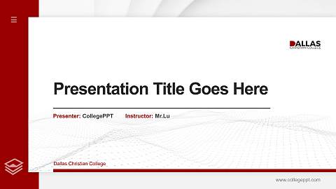 Dallas Christian College Thesis Proposal/Graduation Defense PPT Template