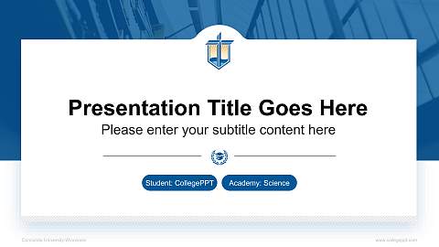 Concordia University-Wisconsin National Scholarship Defense PPT Template