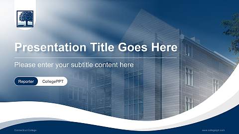 Connecticut College Lecture Sharing and Networking Event PPT Template
