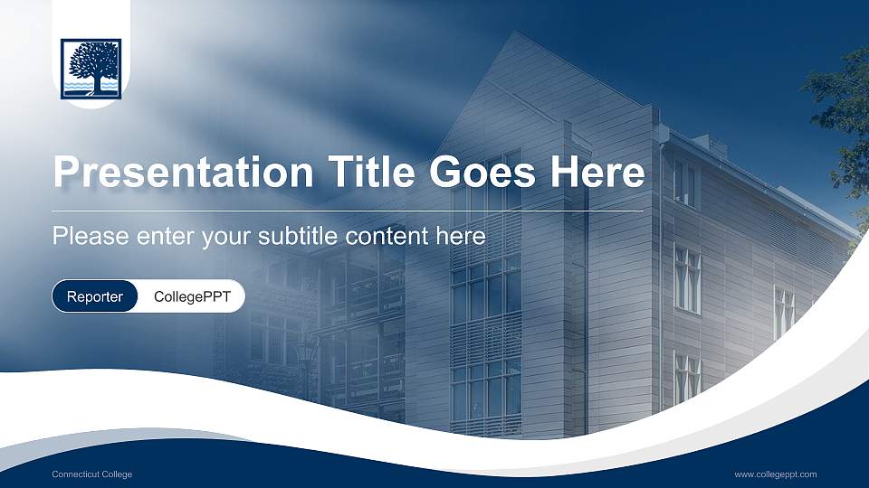 Connecticut College Lecture Sharing and Networking Event PPT Template16:9 ratio PPT effect preview image