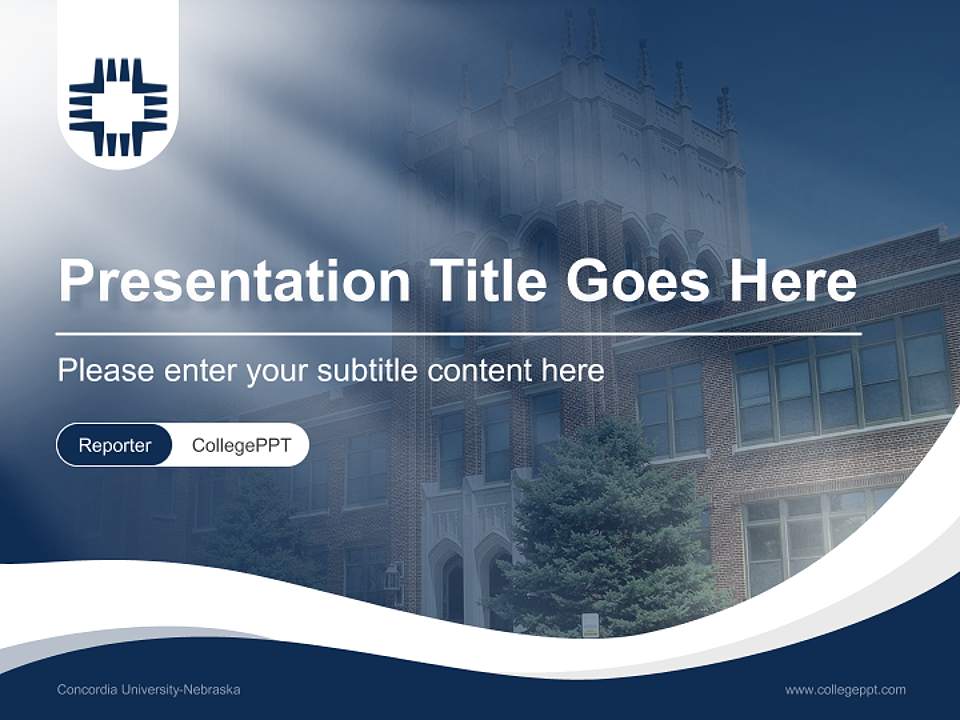 Concordia University-Nebraska Lecture Sharing and Networking Event PPT Template4:3 ratio PPT effect preview image4
