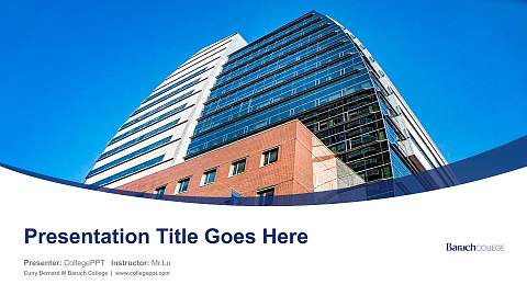 Cuny Bernard M Baruch College Course/Courseware Creation PPT Template