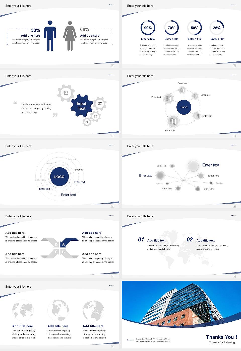 Cuny Bernard M Baruch College Course/Courseware Creation PPT Template16:9 ratio PPT effect preview image4