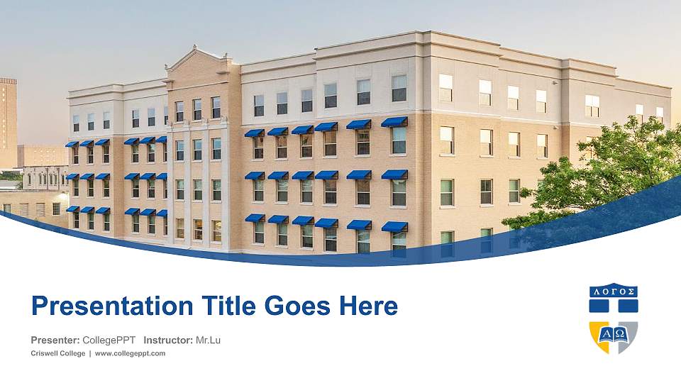 Criswell College Course/Courseware Creation PPT Template16:9 ratio PPT effect preview image