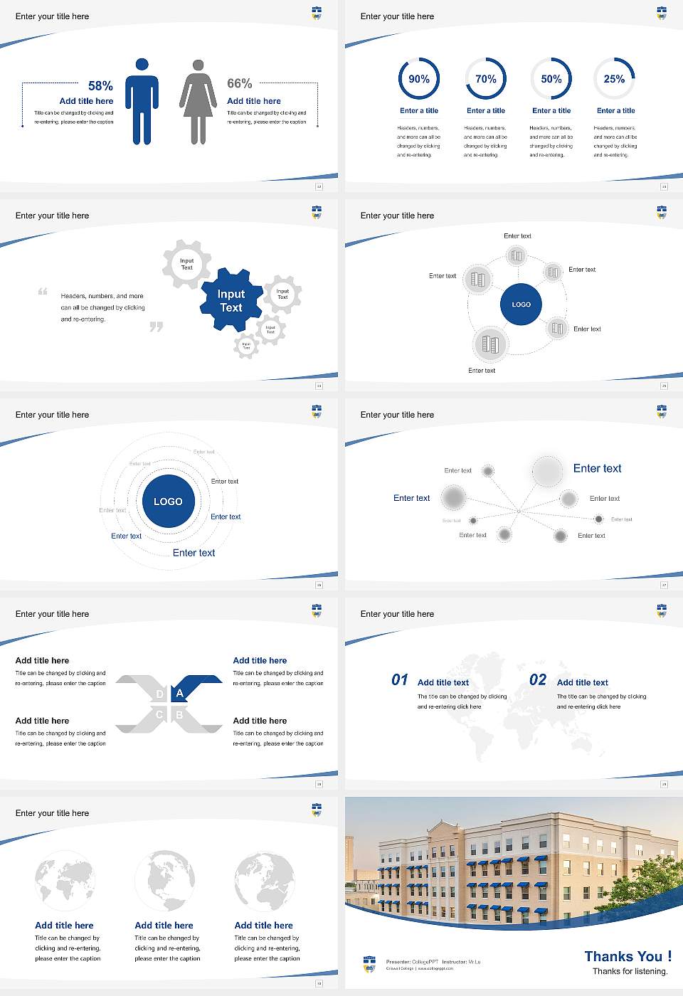 Criswell College Course/Courseware Creation PPT Template16:9 ratio PPT effect preview image4
