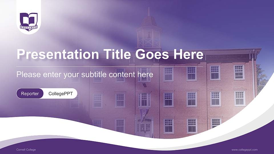 Cornell College Lecture Sharing and Networking Event PPT Template16:9 ratio PPT effect preview image