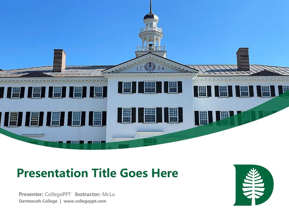 Dartmouth College Course/Courseware Creation PPT Template4:3 ratio PPT effect preview image5