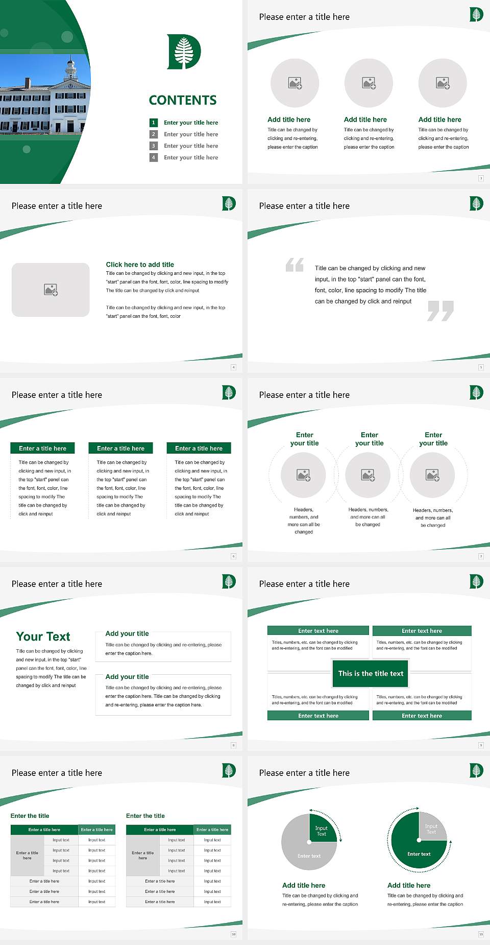 Dartmouth College Course/Courseware Creation PPT Template4:3 ratio PPT effect preview image2