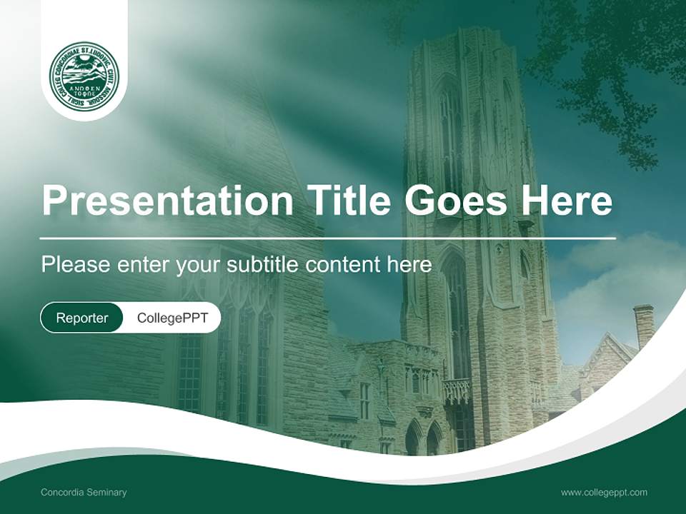 Concordia Seminary Lecture Sharing and Networking Event PPT Template4:3 ratio PPT effect preview image4