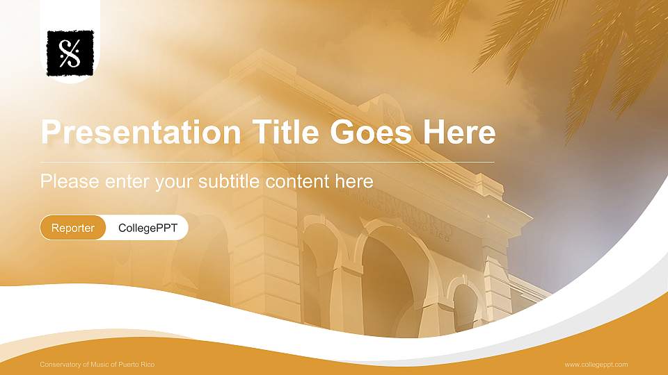 Conservatory of Music of Puerto Rico Lecture Sharing and Networking Event PPT Template16:9 ratio PPT effect preview image
