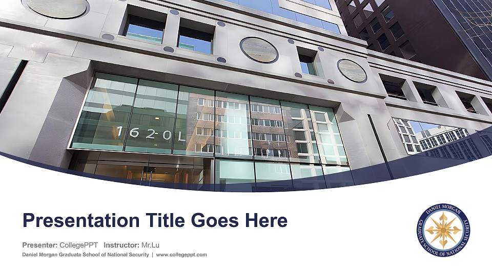 Daniel Morgan Graduate School of National Security Course/Courseware Creation PPT Template16:9 ratio PPT effect preview image