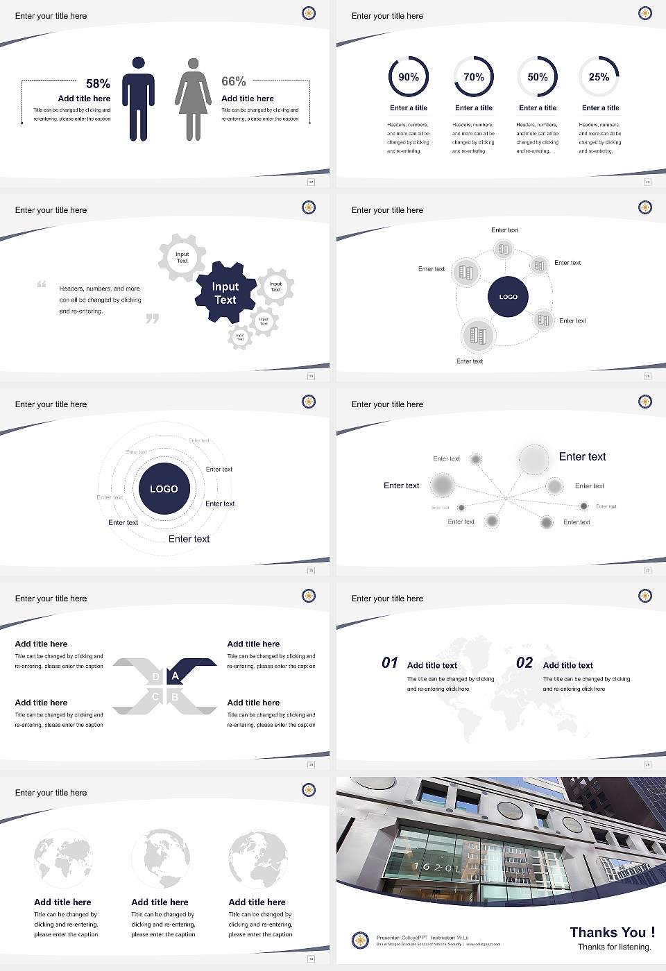 Daniel Morgan Graduate School of National Security Course/Courseware Creation PPT Template16:9 ratio PPT effect preview image4